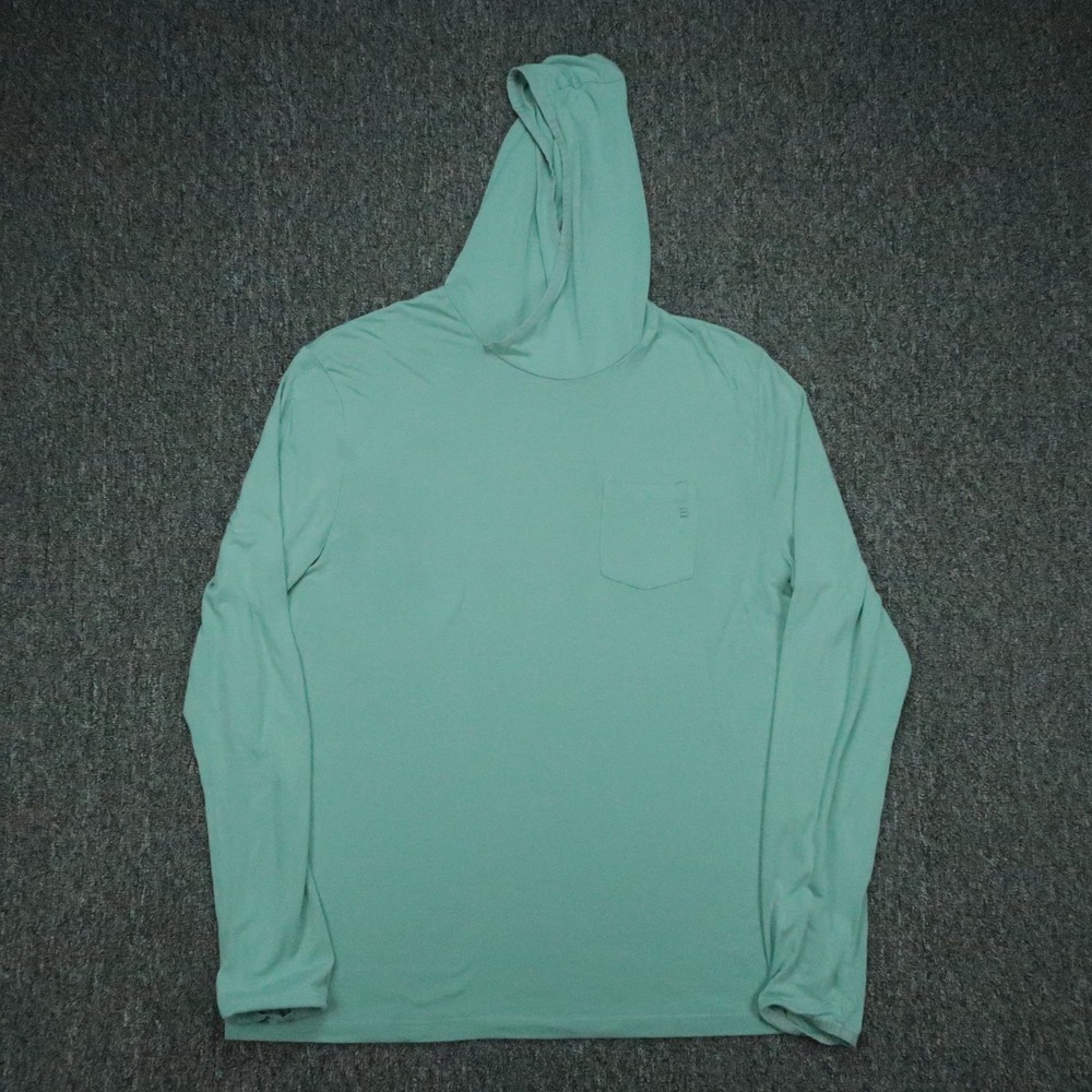 Free Fly Hoodie Mens Large Green Long Sleeve Hooded Pullover Performance